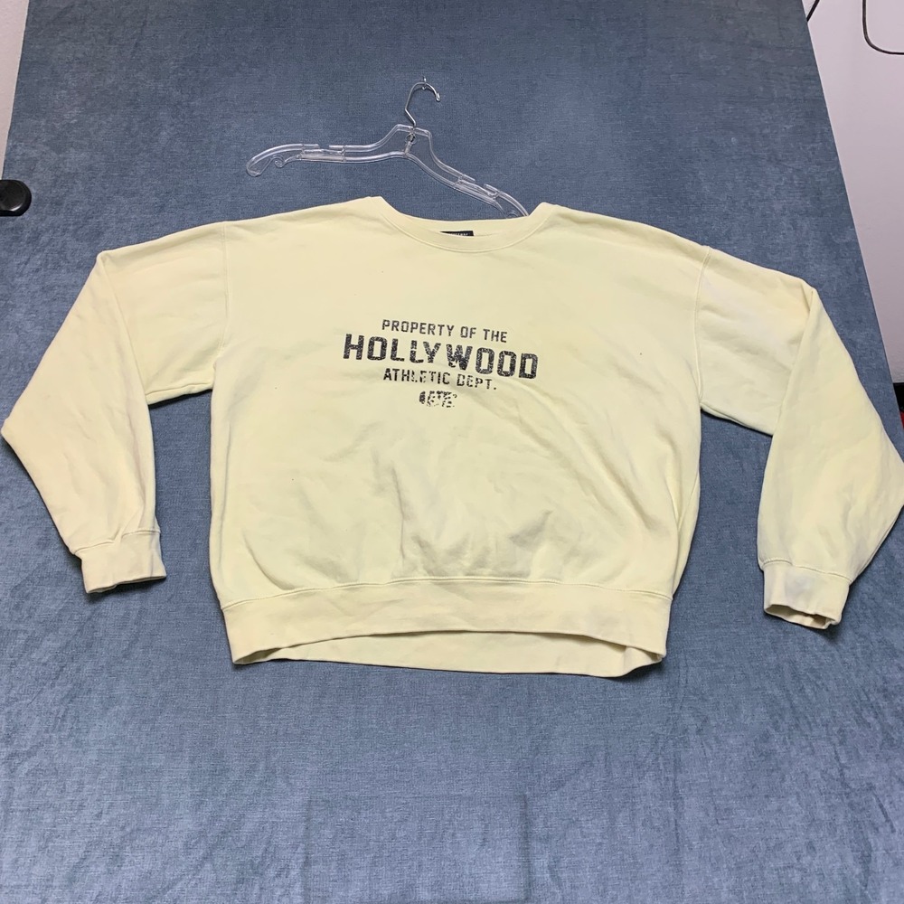 Freeway Exchange Sweatshirt Womens XL Beige Property of Hollywood Athletic Dept